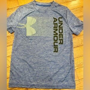 Under Armour Heathered Blue HeatGear Shirt Youth Small